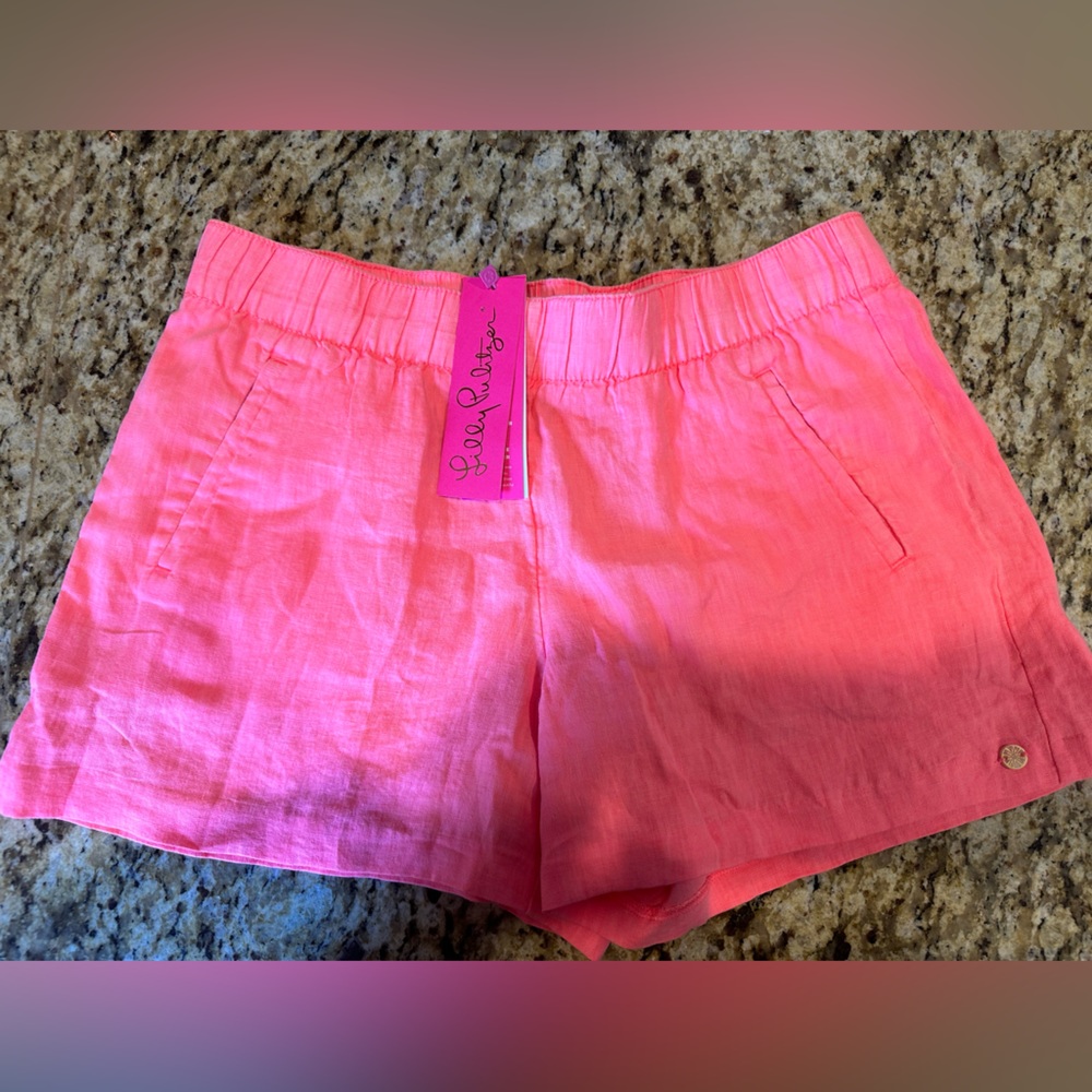 NWT Sunrise coral Lilly Pulitzer Linen shorts